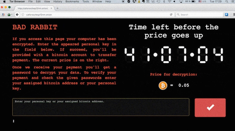 Bad Rabbit: Ransomware volta a propagar-se na Europa